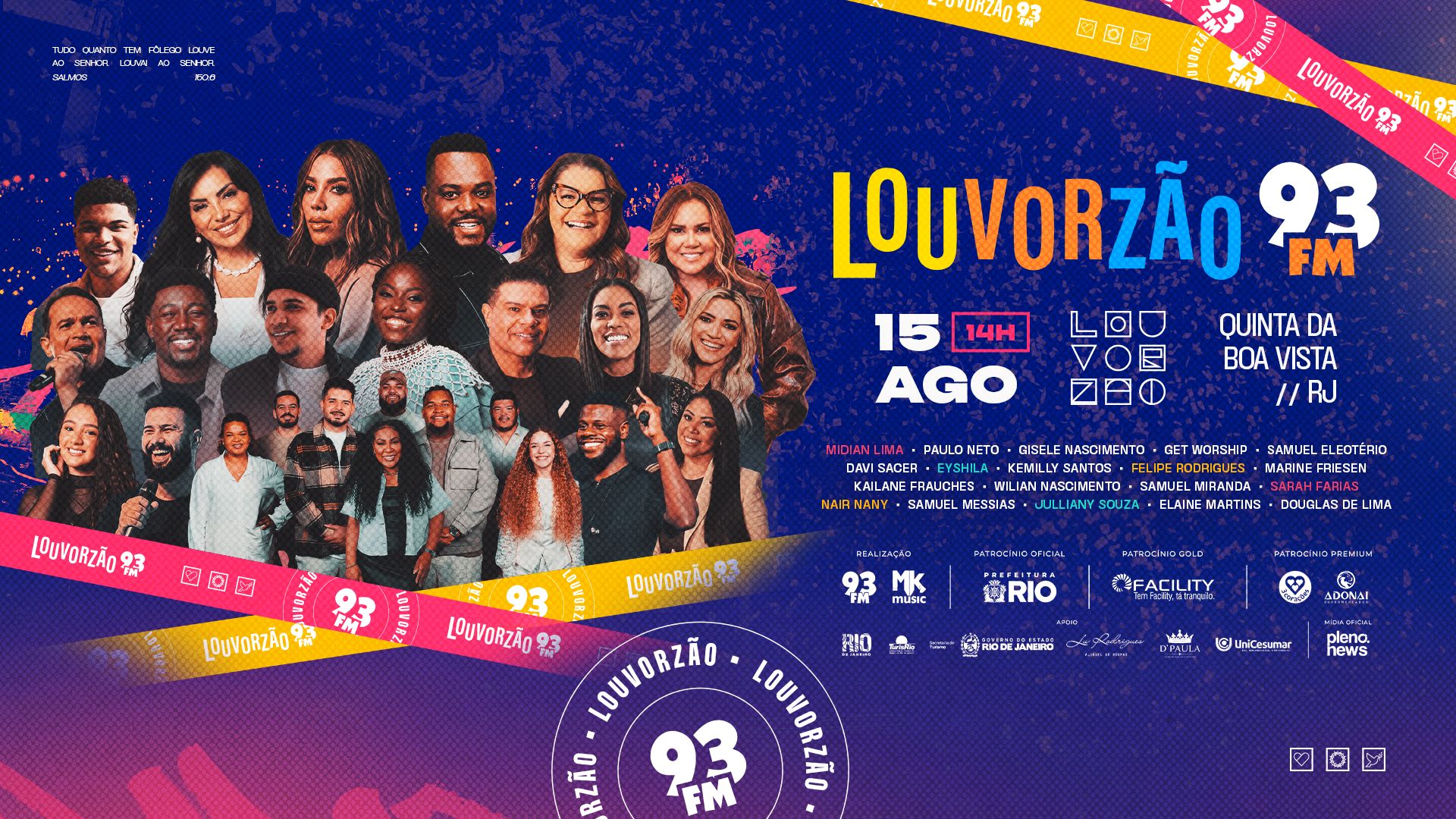 noticia Louvorzão 93 acontece neste sábado com operação especial no transporte público