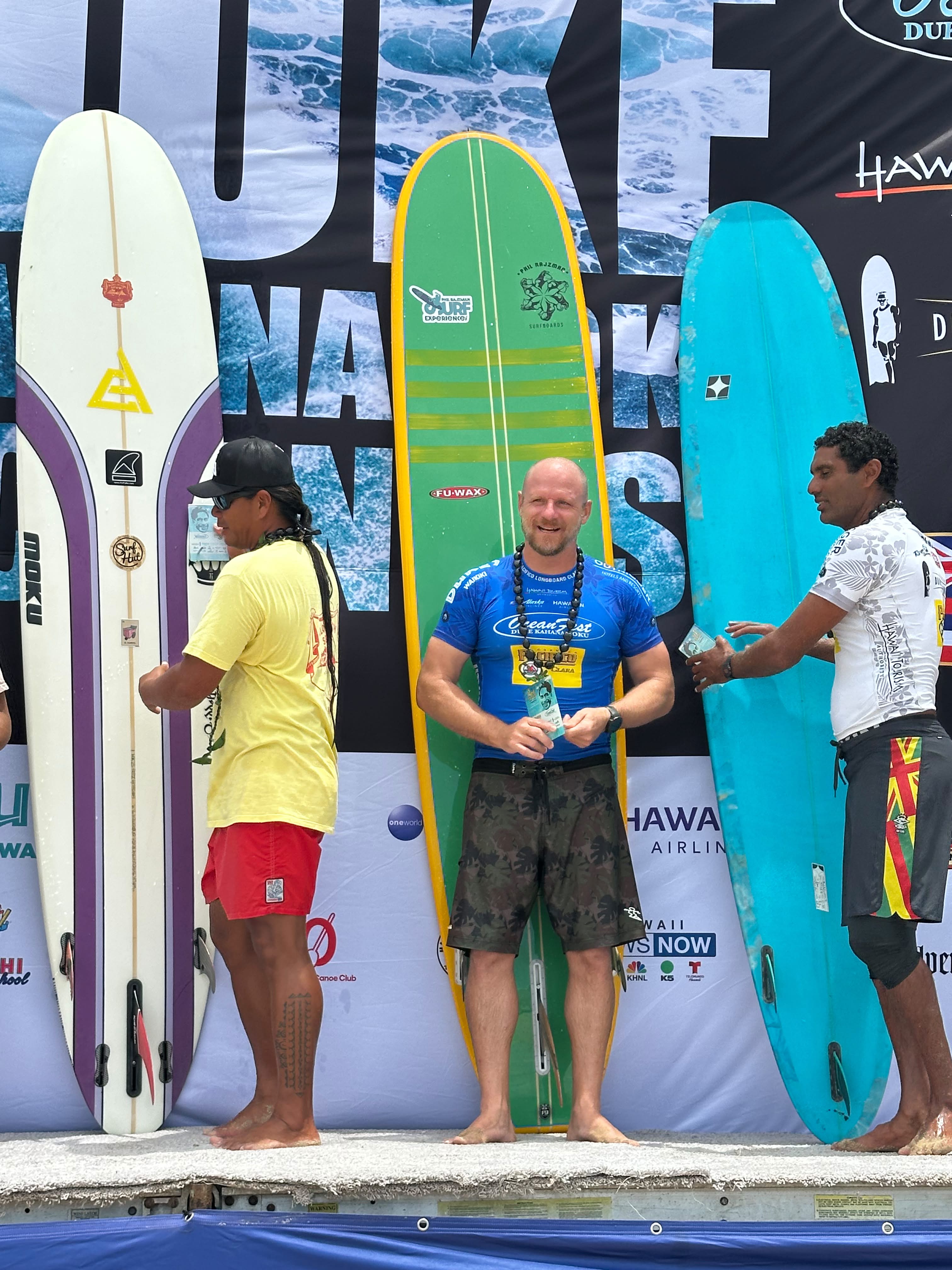 noticia Phil Rajzman é vice-campeão no Longboard Classic no tradicional Duke’s OceanFest, no Havaí