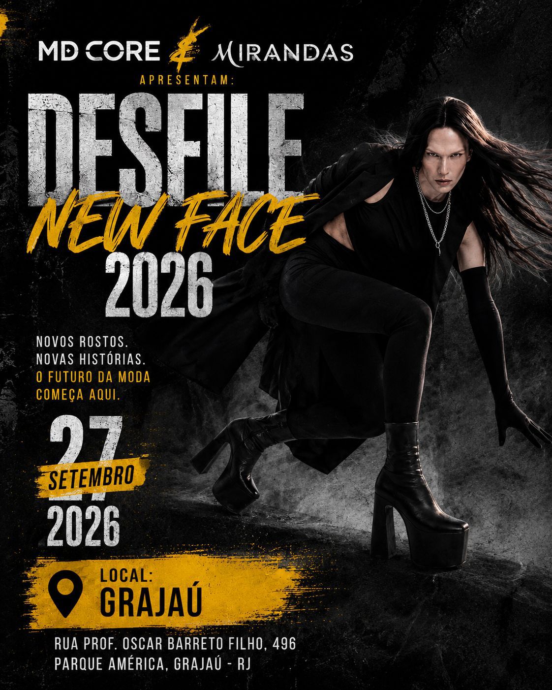 noticia Agência Mirandas e MD Core apresentam o “Desfile New Face 2026” em São Paulo