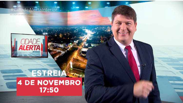 noticia Record TV anuncia Cidade Alerta Interior com o apresentador Rodrigo Pagliani