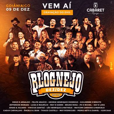 noticia Blognejo celebra 12 anos com gravação de DVD em Goiânia   