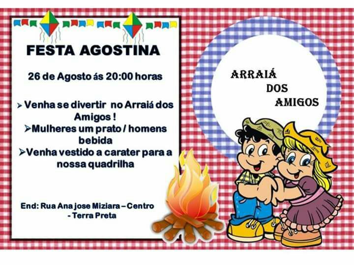 noticia Festa Agostina em Terra Preta