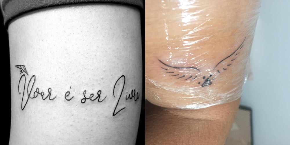 noticia Luca Moreira faz tatuagem nos braços em homenagem aos pais