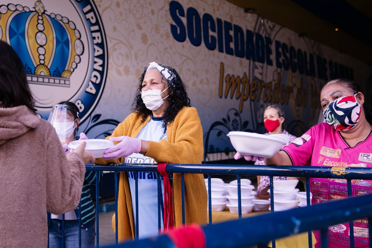 noticia Sociedade Imperador do Ipiranga entrega mais de 15 mil marmitas em Heliópolis