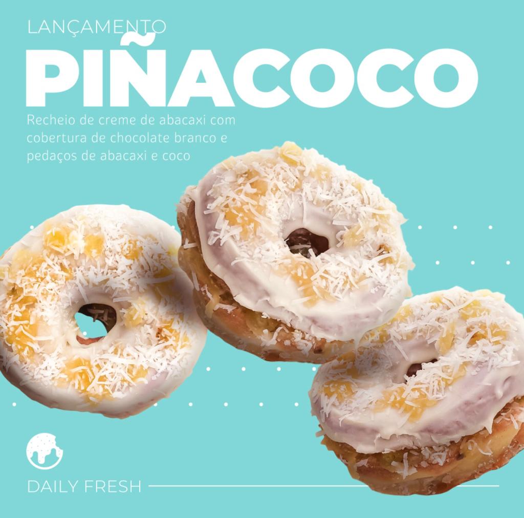noticia  DONUTS&CO lança donuts Pinãcoco, recheado com abacaxi, coco, chocolate branco e creme de abacaxi
