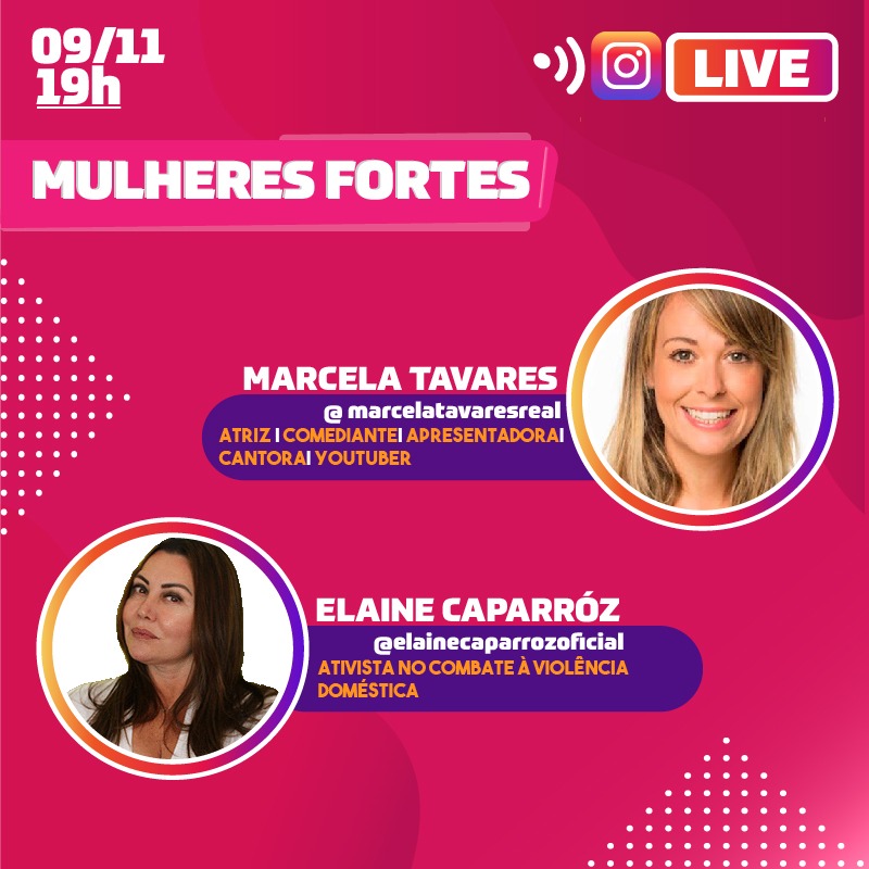 noticia Elaine Caparróz convida Marcela Tavares para live