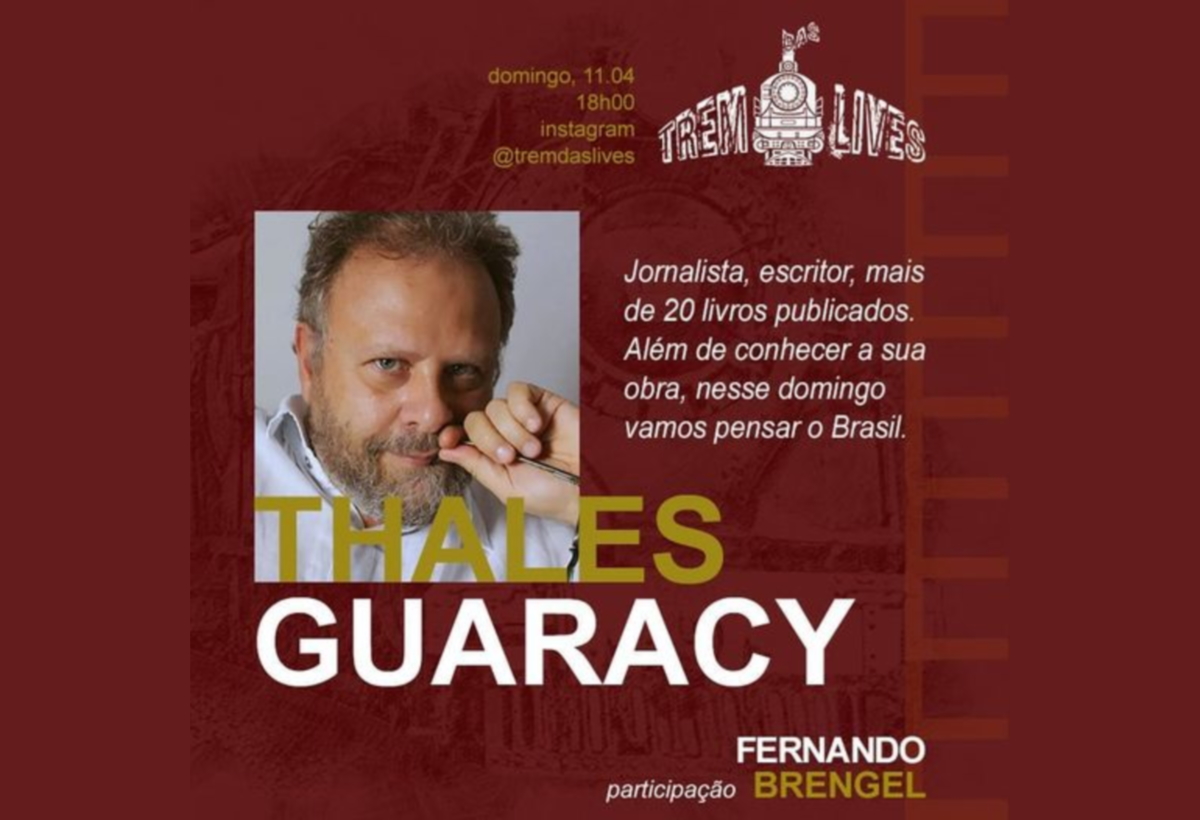 noticia Trem das Lives com o escritor Thales Guaracy