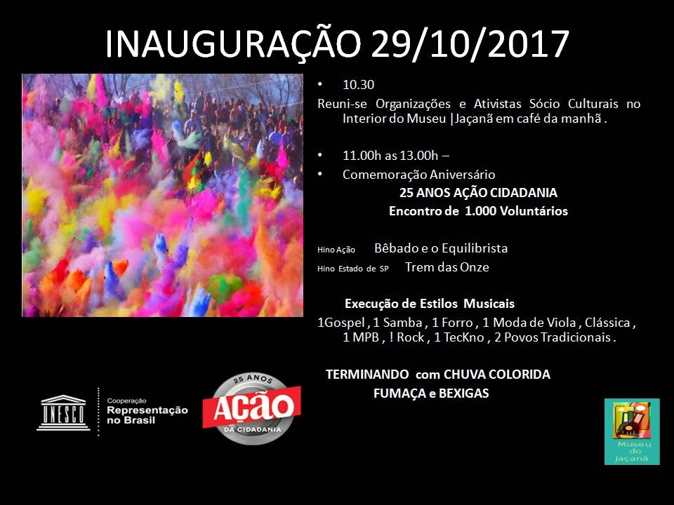 noticia PROJETO AÇÃO CIDADANIA SERÁ INAUGURADO NESTE DOMINGO, 29 DE OUTUBRO NO JAÇANÃ