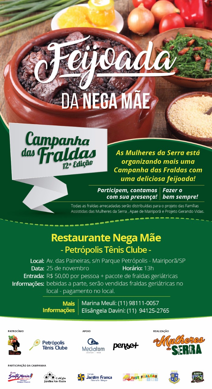 noticia Evento Beneficente Feijoada da Nega Mãe