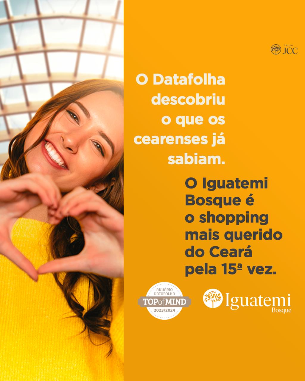 noticia Iguatemi Bosque é eleito, pela 15ª vez, o Shopping mais lembrado dos cearenses