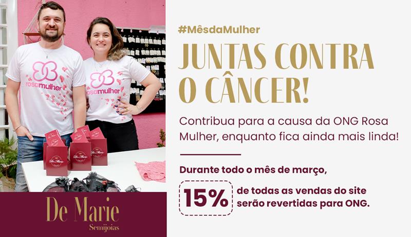 noticia De Marie Semijoias promove ação em parceria com a ONG Rosa Mulher